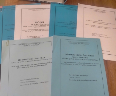 Công tác xét công nhận sáng kiến năm học 2025 - 2026 của trường Mầm non Phúc Khánh 